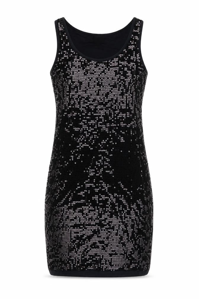 ESPRIT Women's Black Sequin Tank Dress S