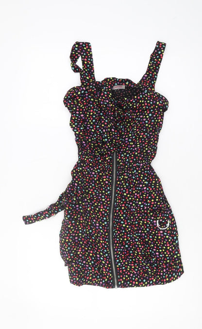 Additional front view of ASOS Women's Multicoloured Polka Dot Dress, size 6