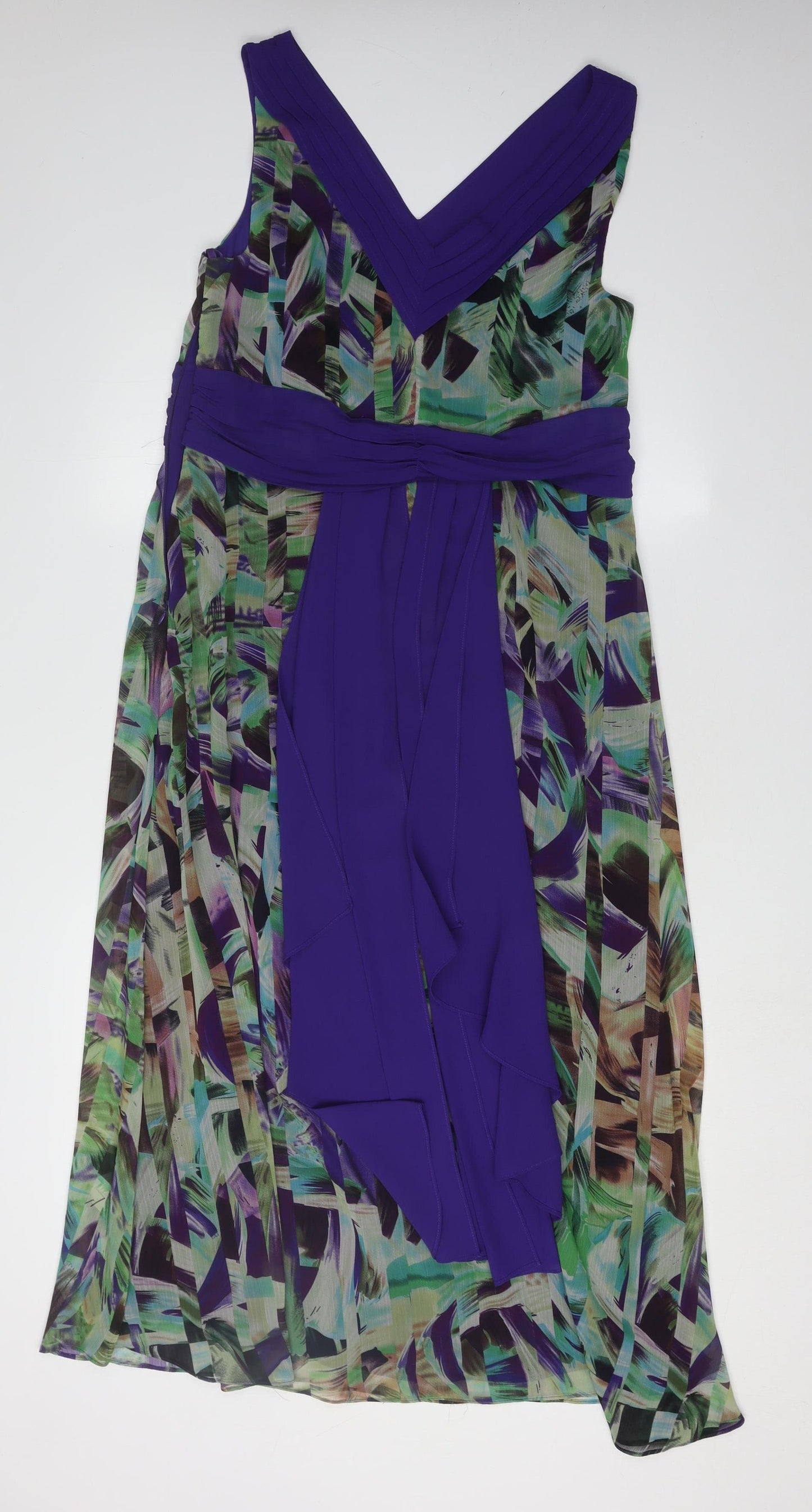 Klass Collection Multicoloured Women's Sleeveless Dress Size 14