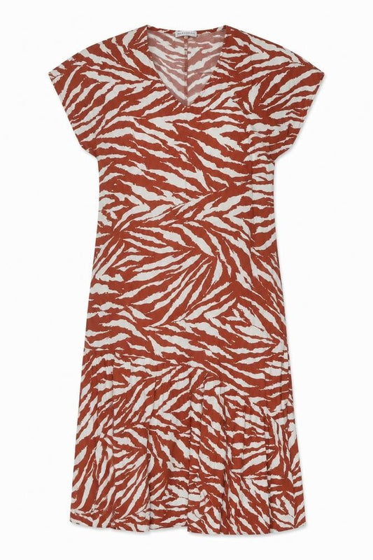 Warehouse Women's Multicoloured Animal Print Dress UK 10