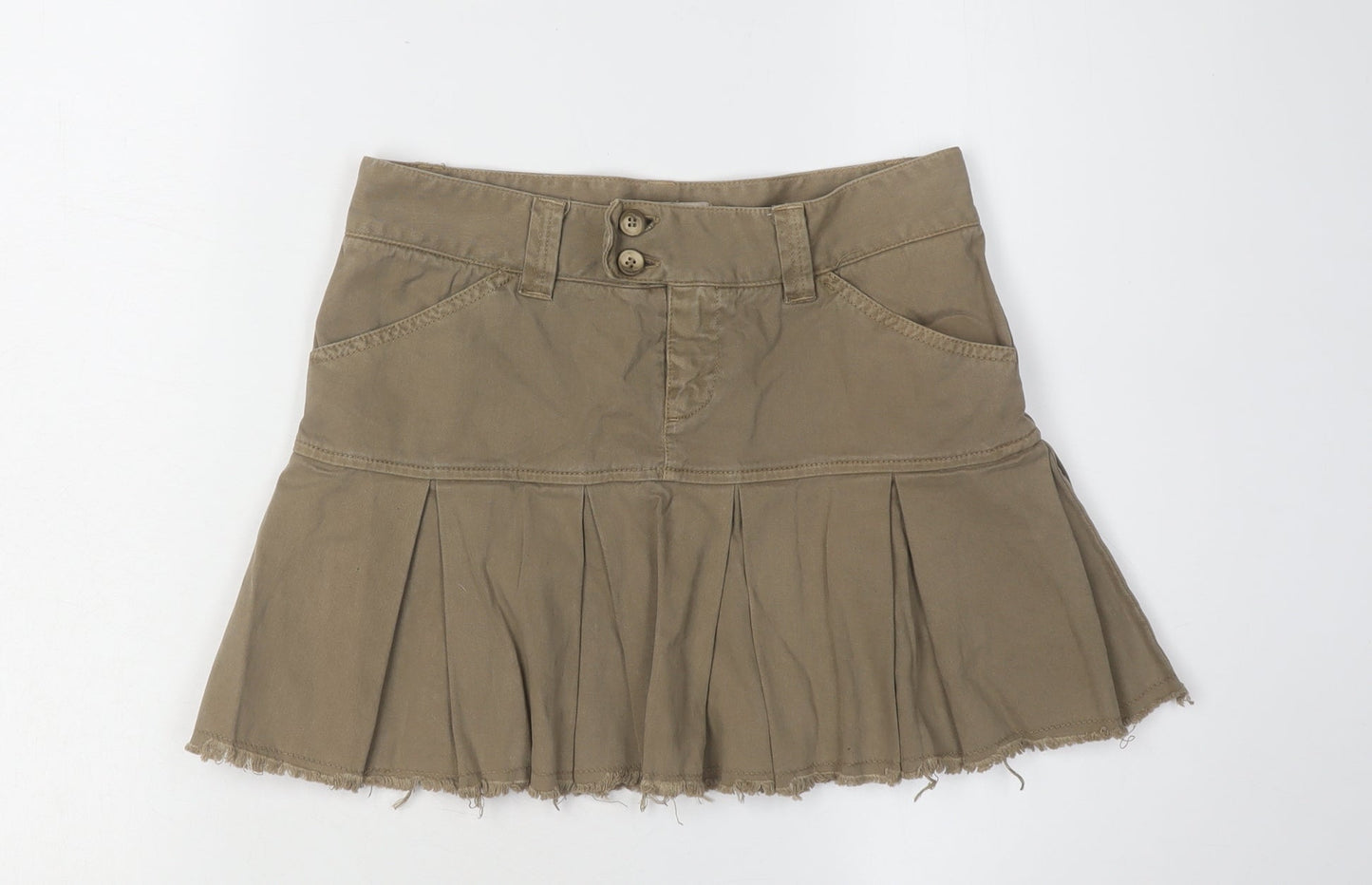 ZARA Women's Brown Pleated Skirt, Size M