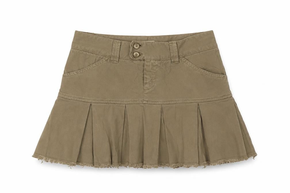 ZARA Women's Brown Pleated Skirt, Size M