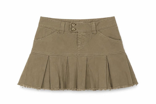 Zara Women's Brown Pleated Skirt, Size M