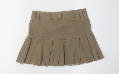 Zara Women's Brown Pleated Skirt, Size M