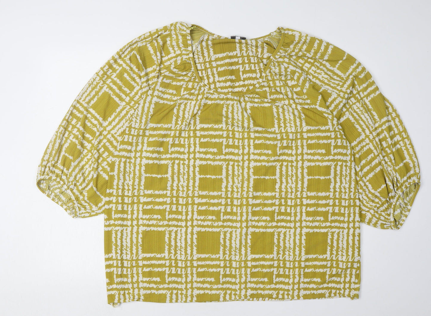 Next Women's Green Geometric Blouse Size 18