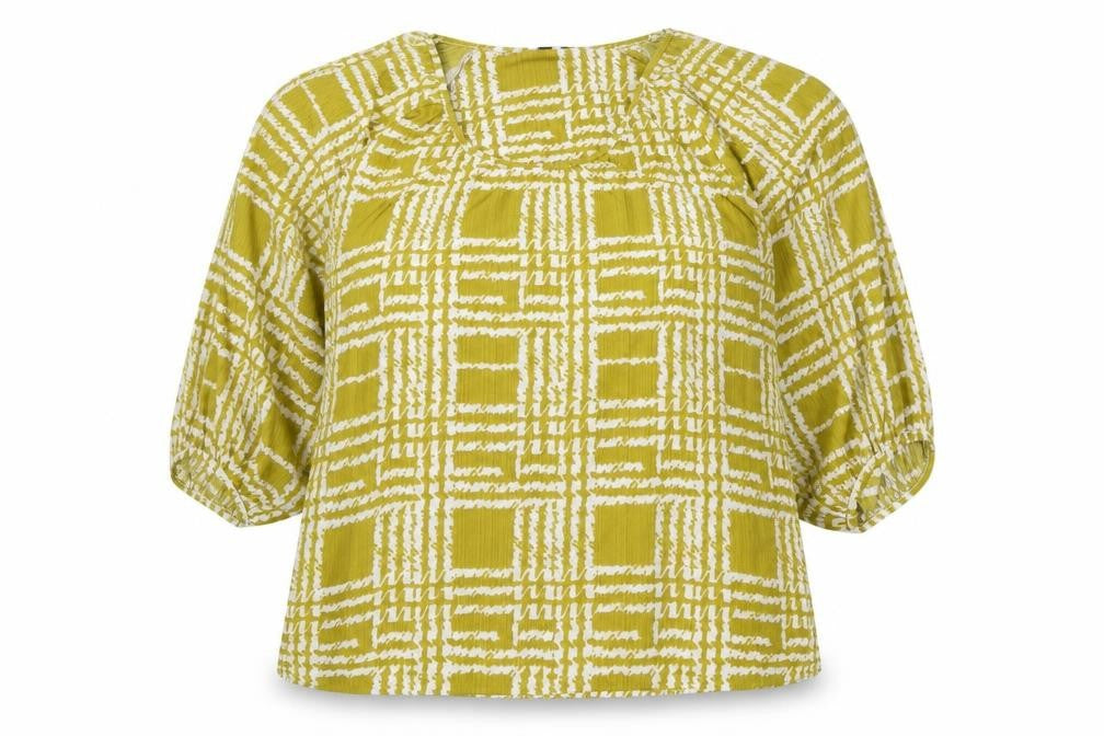 Next Women's Green Geometric Blouse Size 18