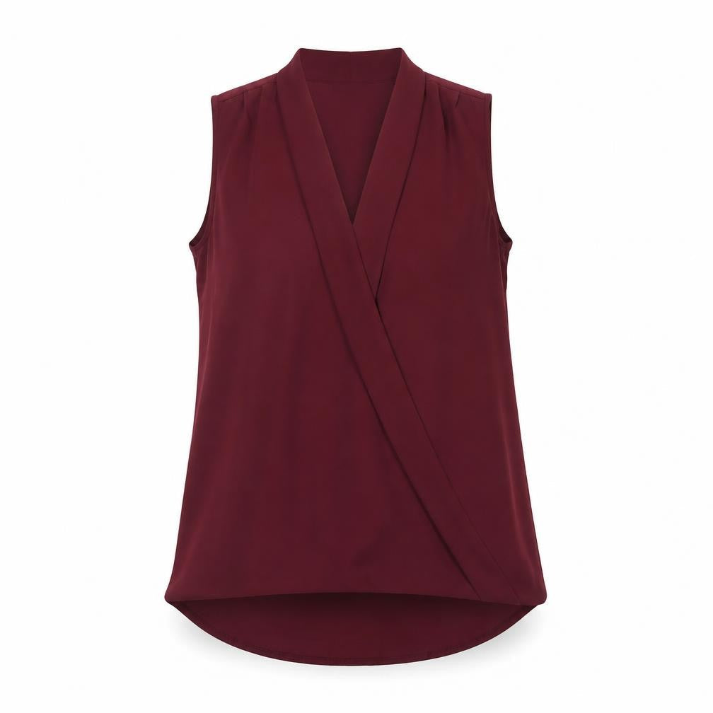New Look Women's Red Wrap Blouse Size 10