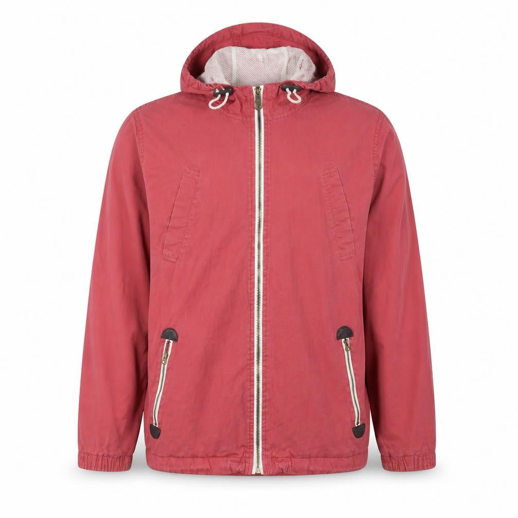 Cotton Traders Men's Red Hooded Windbreaker Jacket M