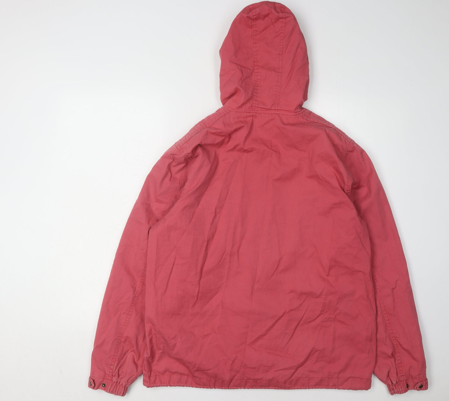 Cotton Traders Men's Red Hooded Windbreaker Jacket M