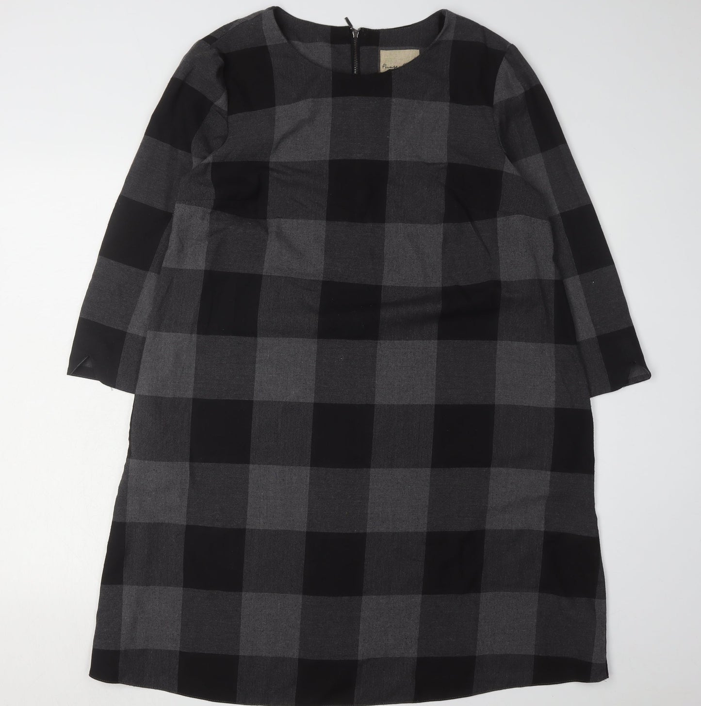 Phase Eight Women's Black Check Shift Dress UK 14