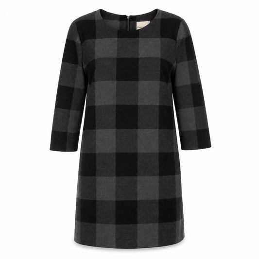 Phase Eight Women's Black Check Shift Dress UK 14