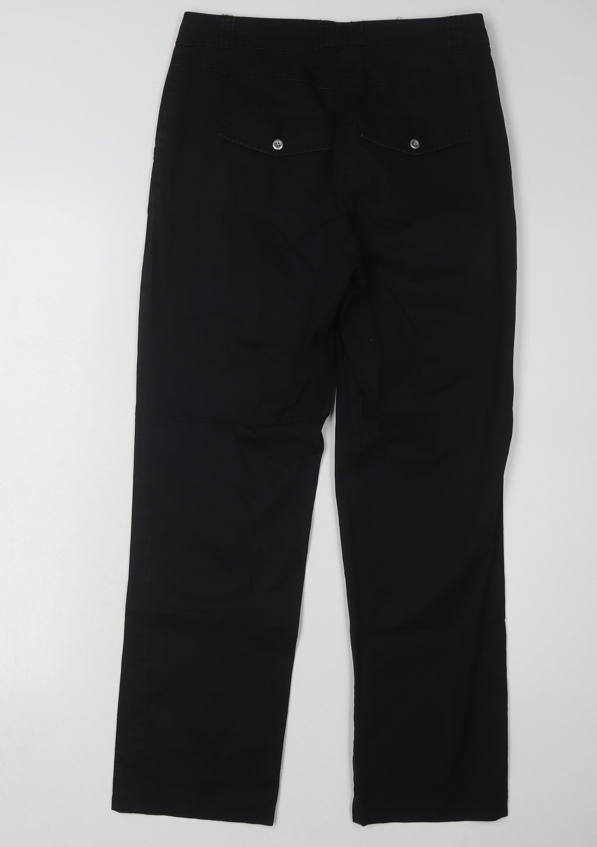 Peckott Women's Black Straight Trousers Size 10