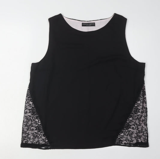 Dorothy Perkins Women's Black Lace Accent Tank Top 18