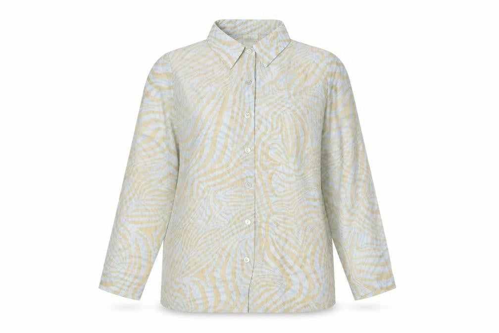 Caroline Rainer Women Beige 16 Button-Up Collared Shirt