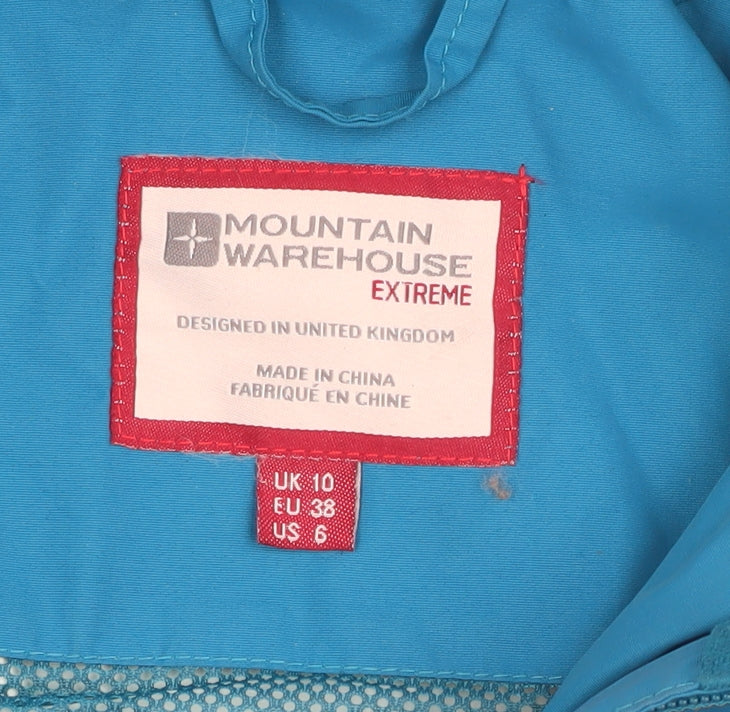 Mountain Warehouse Women's Blue Rain Coat Size 10