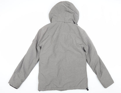 Next Mens Grey Hooded Jacket - Size S, Medium Fit