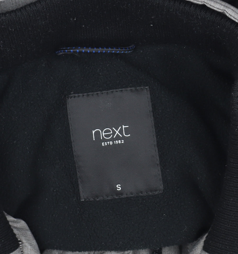 Next Mens Grey Hooded Jacket - Size S, Medium Fit