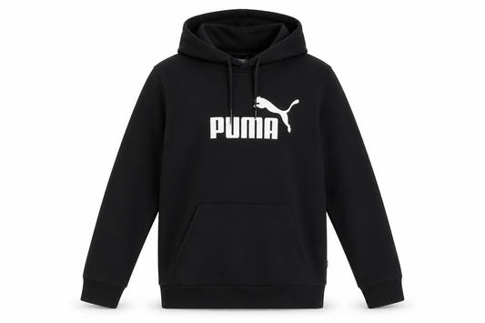 Front view of Puma boys’ black l pullover hoodie
