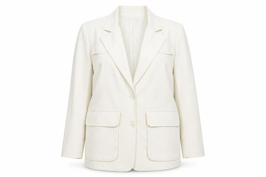 Boohoo Women's Ivory Blazer Size 12 Formal Spring