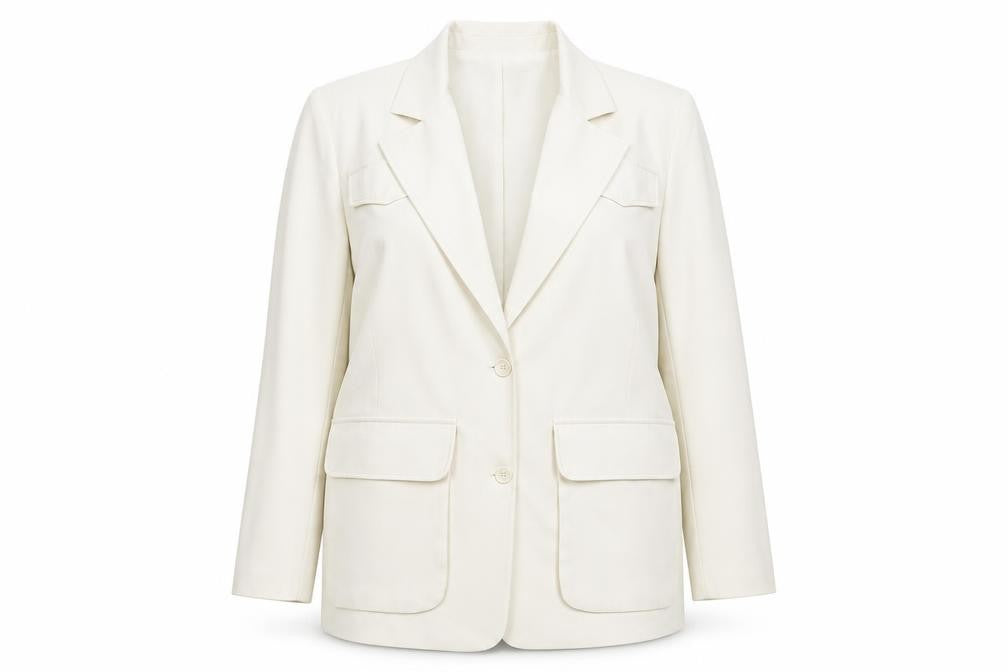Boohoo Women's Ivory Blazer Size 12 Formal Spring