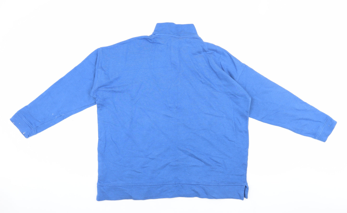 John Lewis Women's Blue Sweatshirt, Size 14, 1/4 Zip