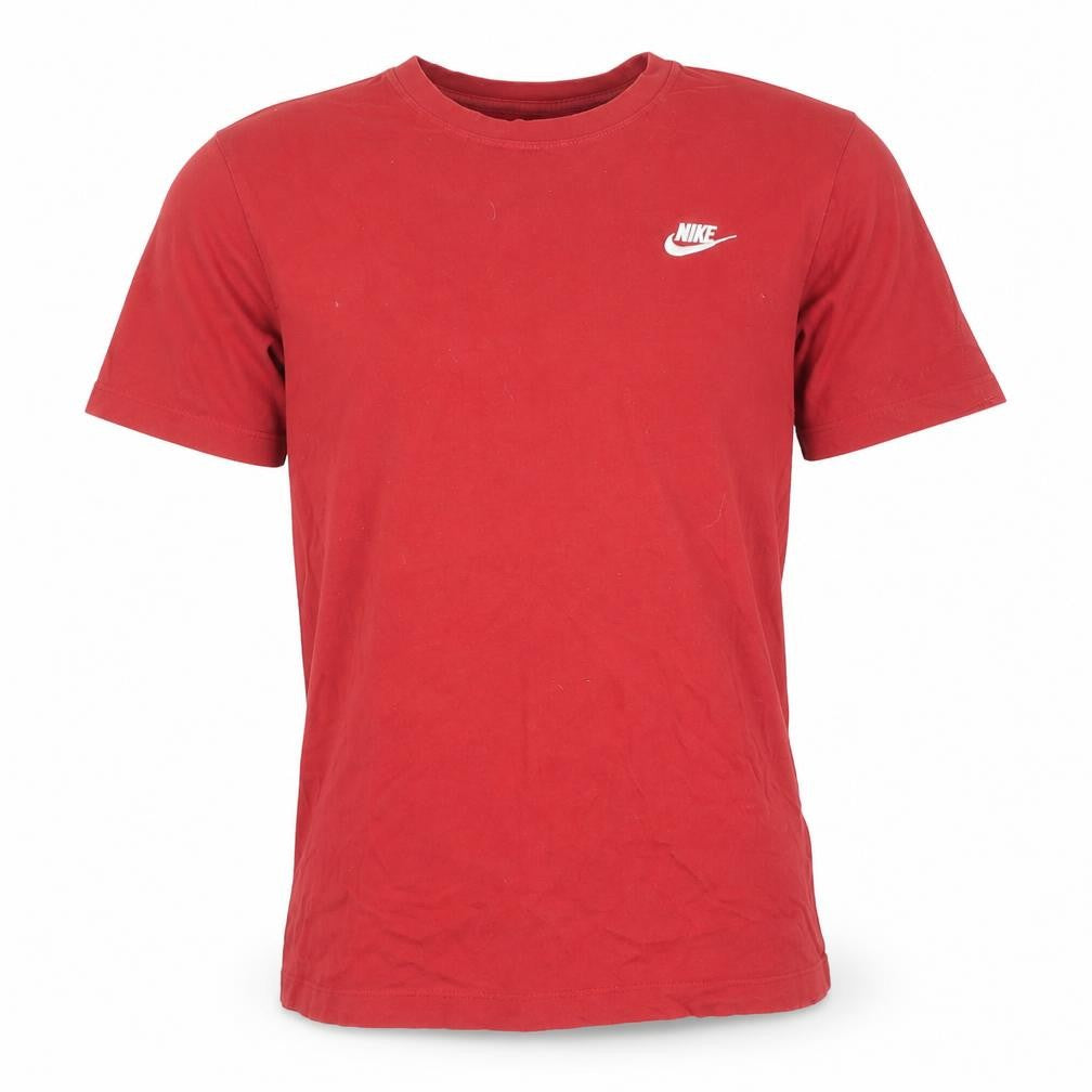 Nike Men's Red Small T-Shirt, Short Sleeve, Logo Accent