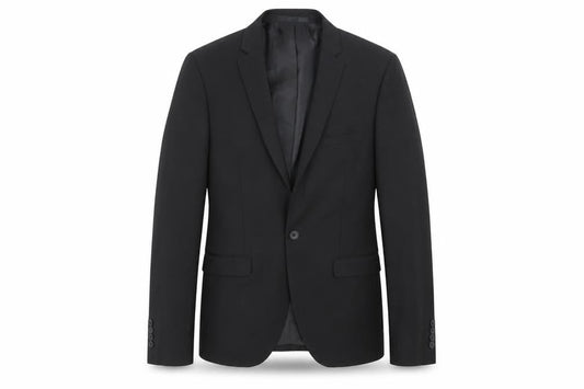 Front view of Burton Menswear Black Slim Fit Men's Blazer, size 36R