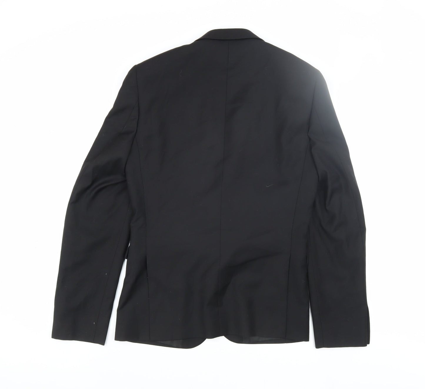 Burton Menswear Black Slim Fit Men's Blazer, Size 36R