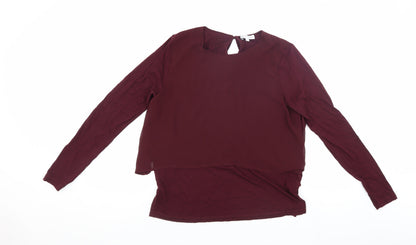 Warehouse Women's Red Long Sleeve Top, Size 8