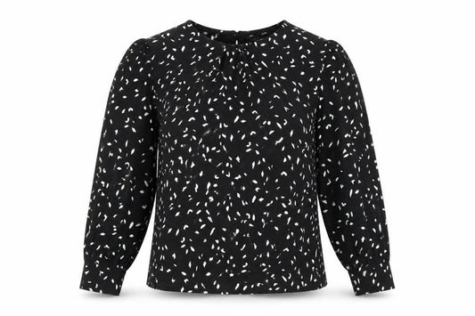 Marks and Spencer Women's Black Geometric Blouse Size 14