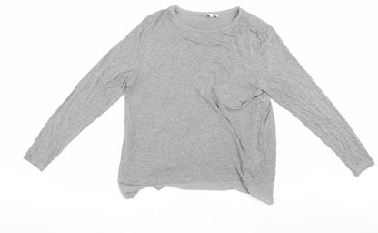 Warehouse Women's Grey Long Sleeve Top Size 12
