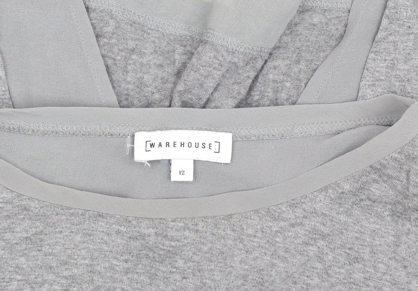 Warehouse Women's Grey Long Sleeve Top Size 12