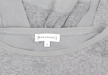 Warehouse Women's Grey Long Sleeve Top Size 12