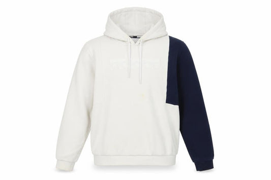 Adidas Men's Ivory Blue Pullover Hoodie, M