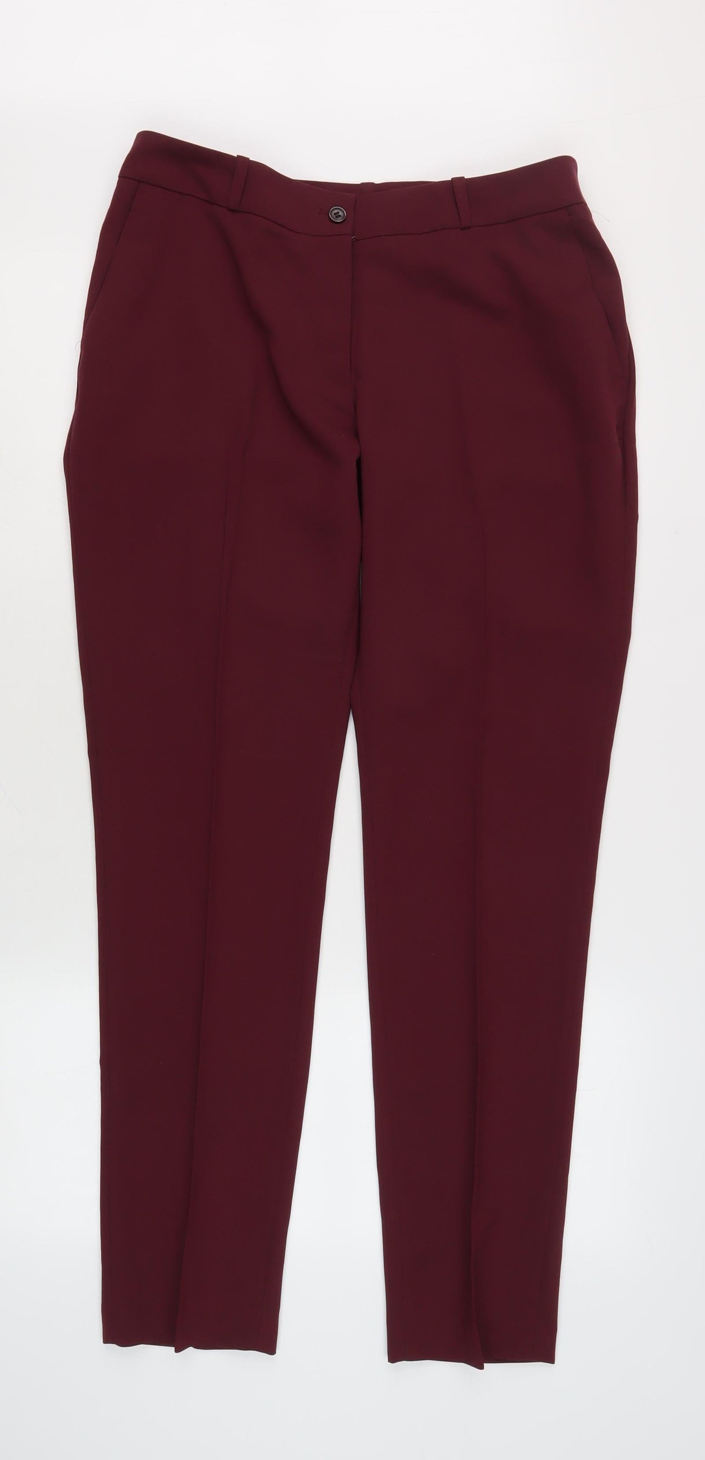 H&M Women's Red Dress Pants Size 12 - Stylish Winter Trousers