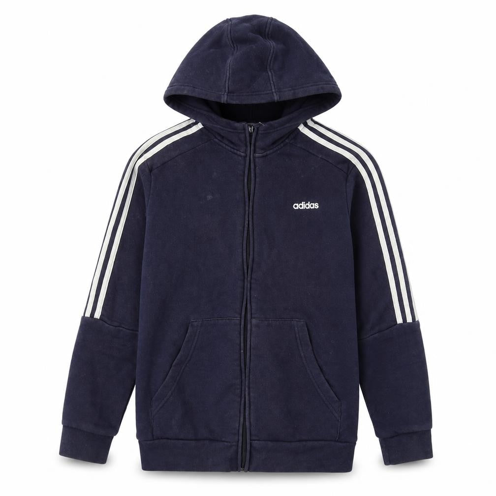Adidas Boys Blue Full Zip Hoodie Size 13-14 Years