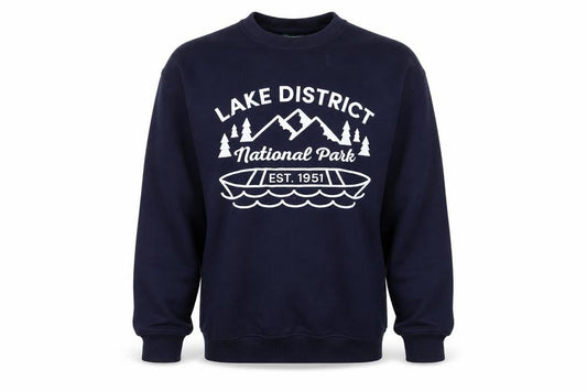 Conquer Men's Blue Graphic Pullover Sweatshirt L