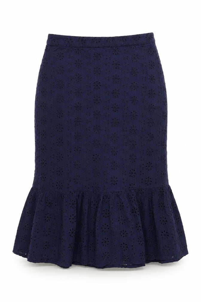 Crew Clothing Blue Women's Midi Skirt Size 14