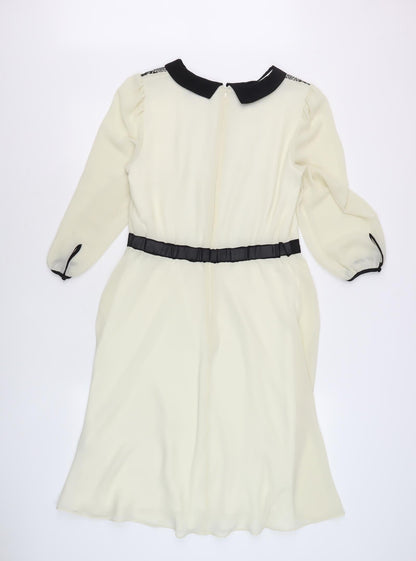 Marks & Spencer Women's Ivory Collared Dress Size 10
