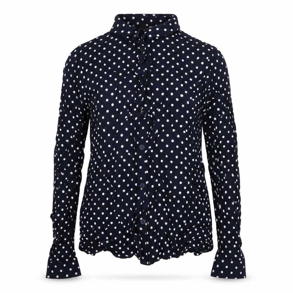 DIVIDED Women's Black Polka Dot Button-Up Shirt Size 4