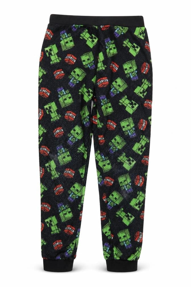 Tu Boys Black Minecraft Lounge Pants 9-10 Years Fleece