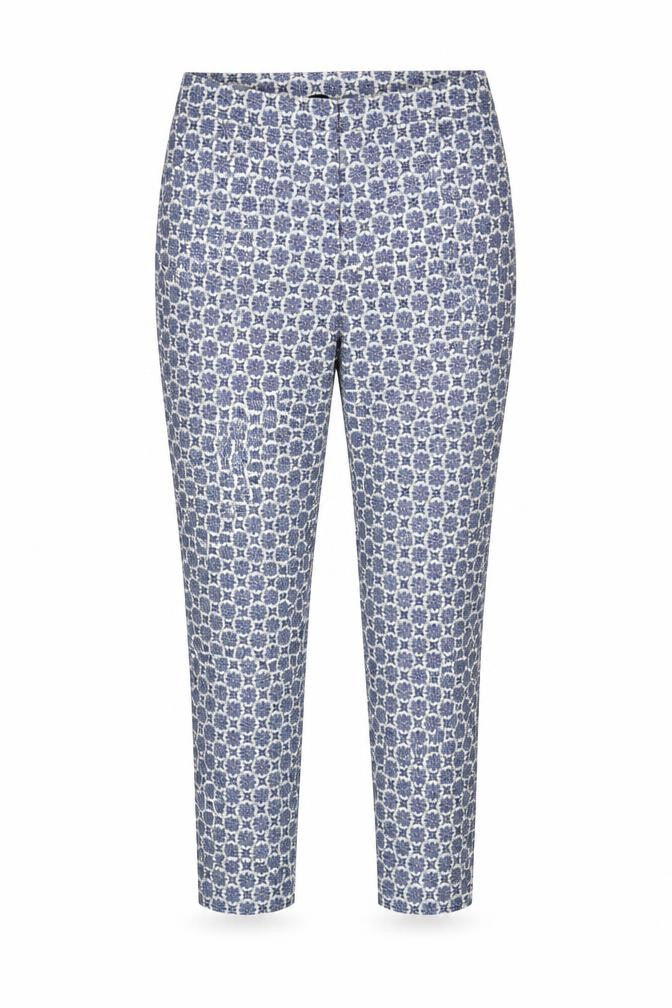 New Look Women's Blue Floral Cropped Trousers Size 8