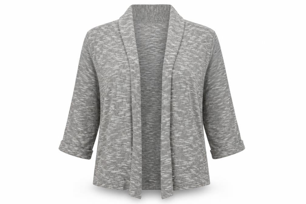FatFace Women Grey Striped Cardigan - Size 10