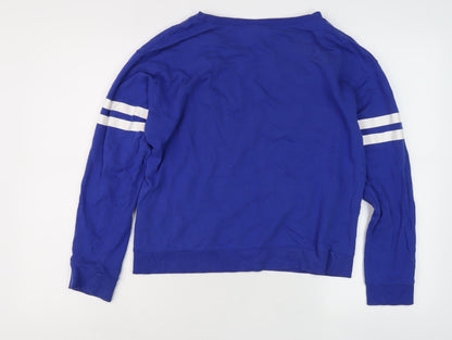 H&M Women's Blue Long Sleeve T-Shirt, Size S