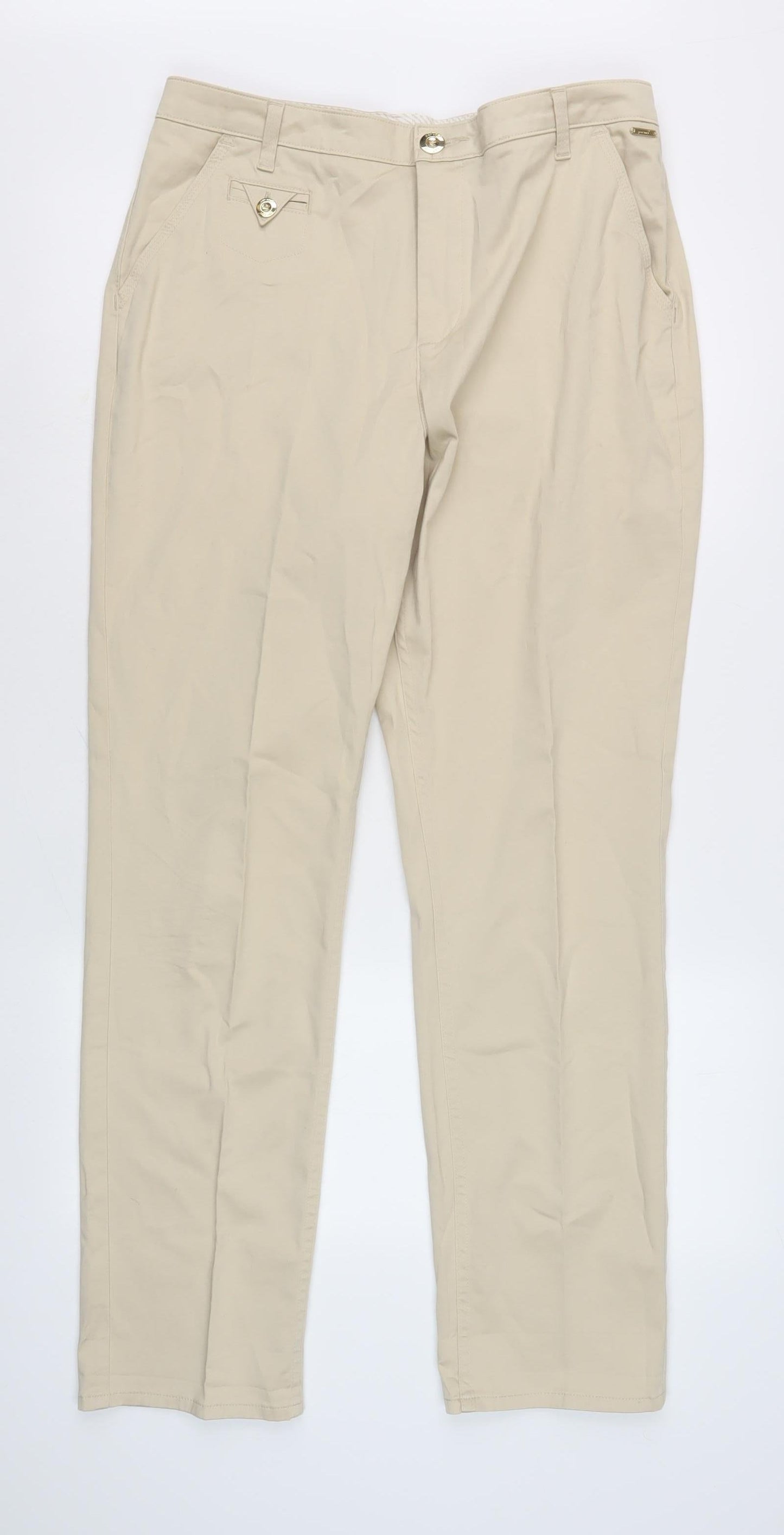 Marks and Spencer Beige Women's Trousers, Size 16