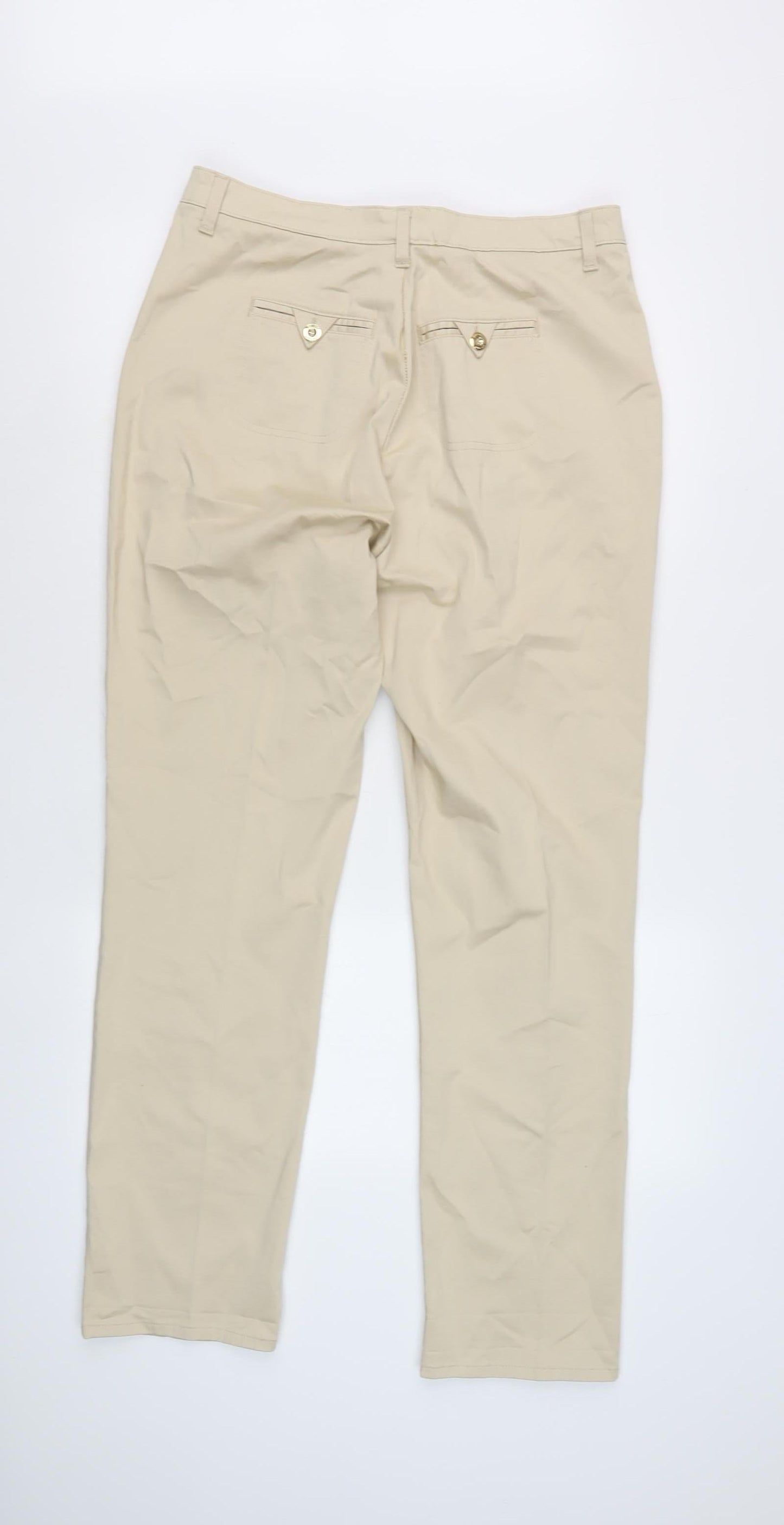 Marks and Spencer Beige Women's Trousers, Size 16