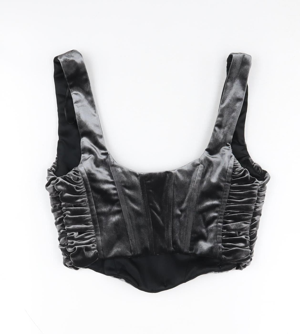 Zara Women's Black Camisole Velvet Blouse S