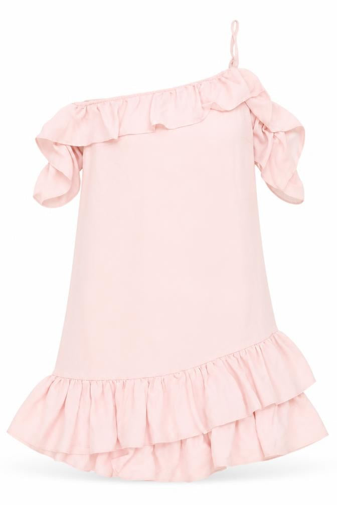 NA-KD Pink One Shoulder Asymmetric Dress Size 10