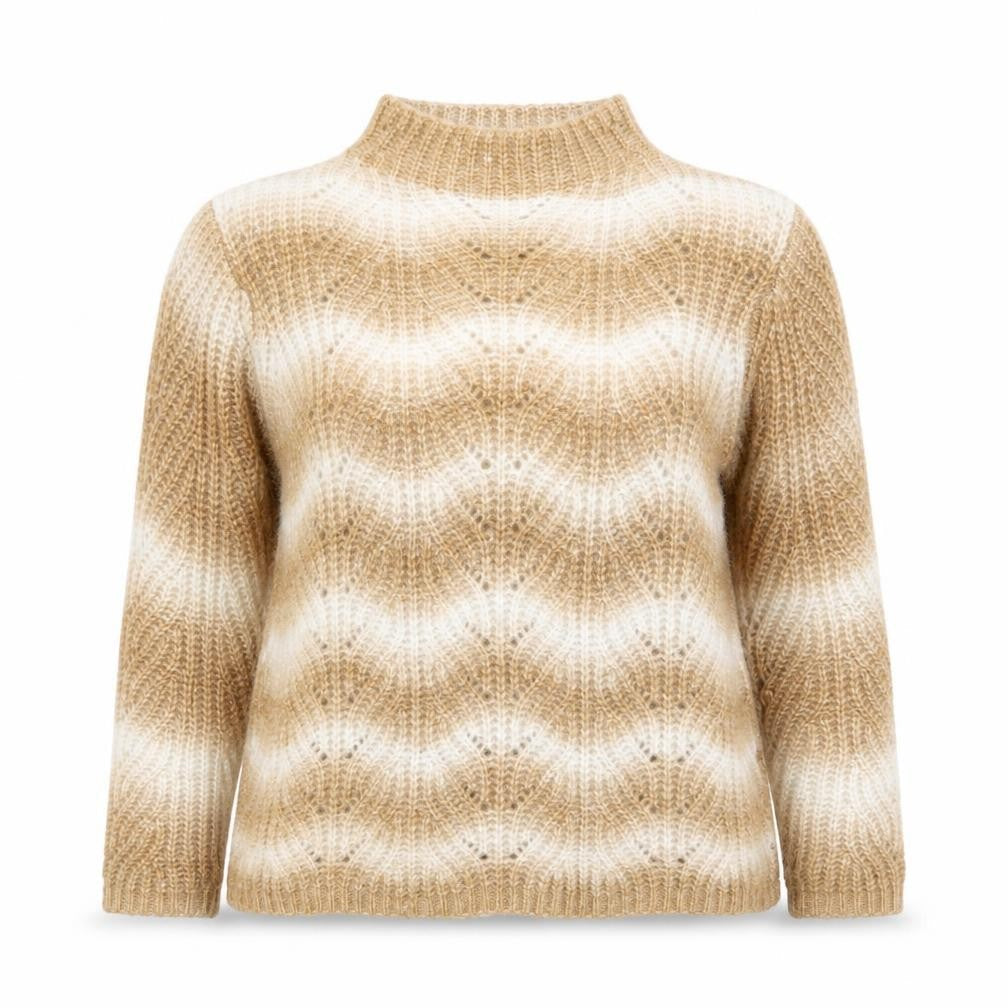 Damart Women's Beige High Neck Pullover Jumper L