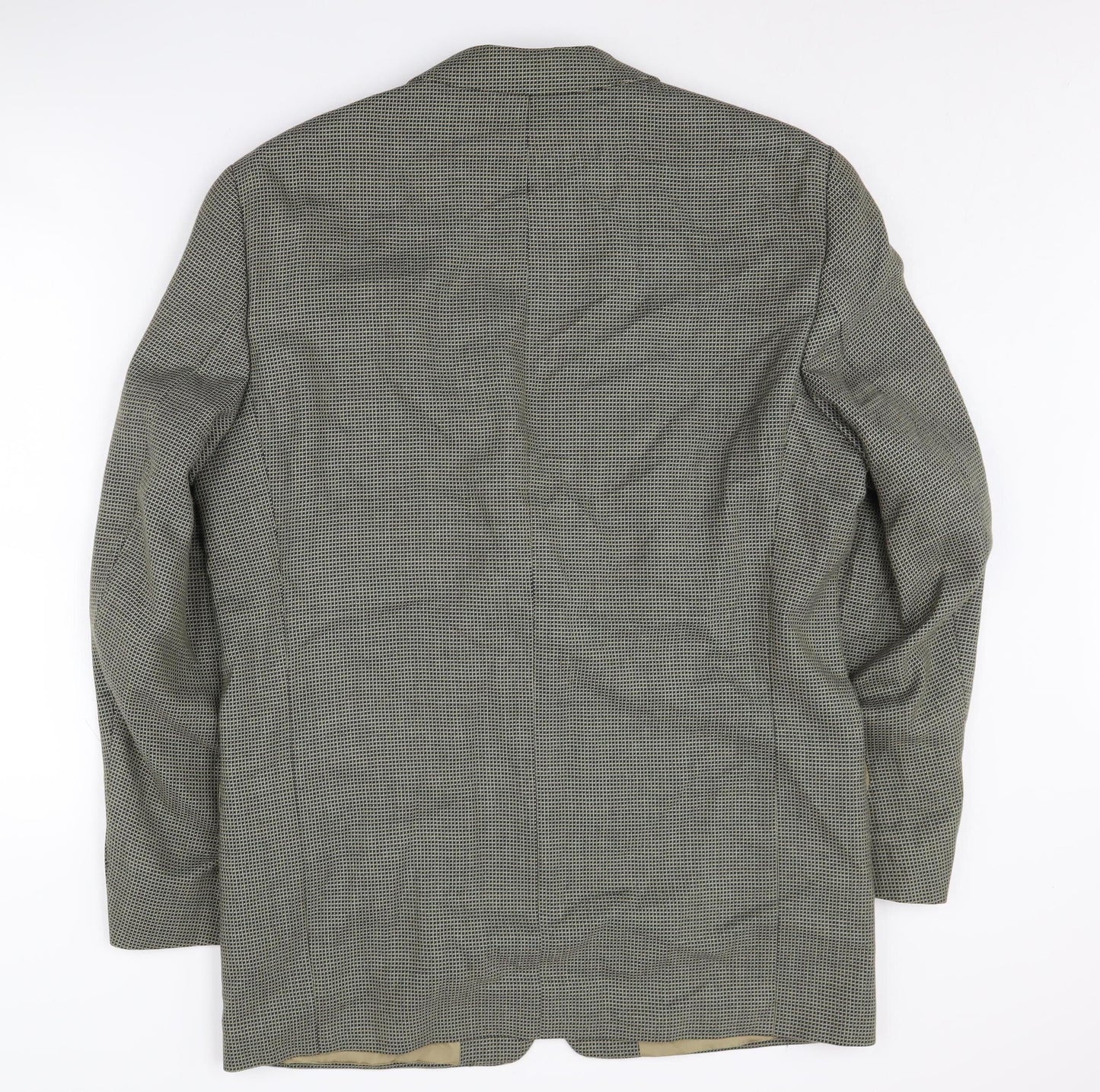 Desch Men's Grey Geometric Blazer, UK Size 40L